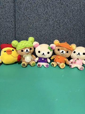리락쿠마 후르츠 시리즈 모아 봉제인형 5개 컴플리트