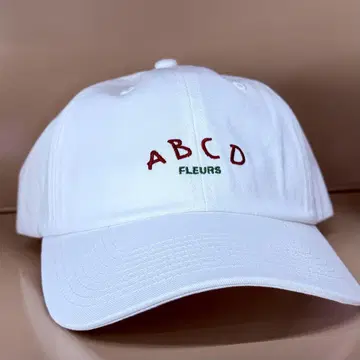 ABCD FLEURS 로고 캡 everyone 화이트 새상품