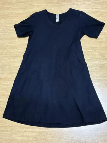 MHL. 네이비 반팔 컷소 원피스