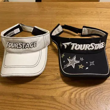 TOURSTAGE 바이저 2세트 화이트 블랙 여성용
