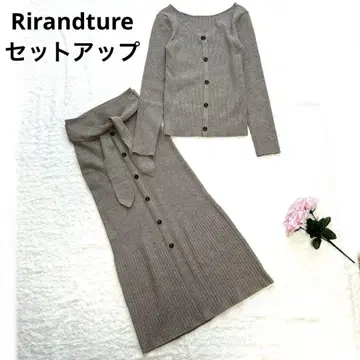 Rirandture 리브 니트 셋업 스커트