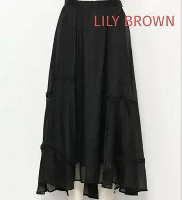 LILY BROWN 릴리 브라운 레이스 절개 미디엄 스커트