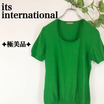 컨디션 최상 아름다운 그린 its international 상의 니트