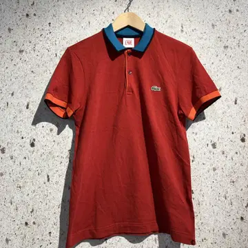 LACOSTE LIVE 피케 셔츠 라코스테 라이브 남성용 오렌지 블루