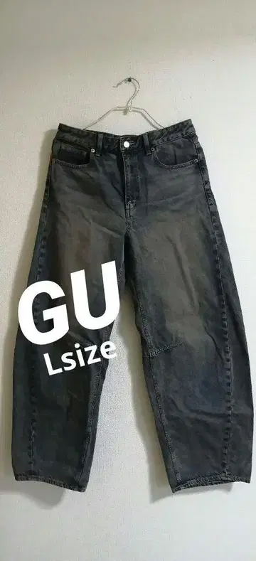 빈티지 느낌의 GU 배럴 레그 청바지 (Lsize) 67