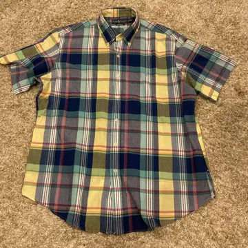 Ralph Lauren 마드라스 체크 패턴 반팔 셔츠 XL