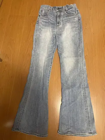 MOUSSY 플레어 데님 라이트 블루