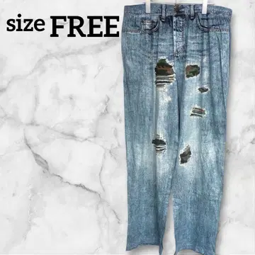 팬츠 [ FREE ] 옅은 파란색 해외 구제 의류