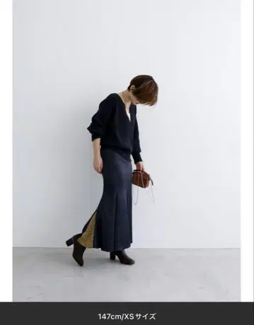 Katrin Tokyo/flower combi satin skirt