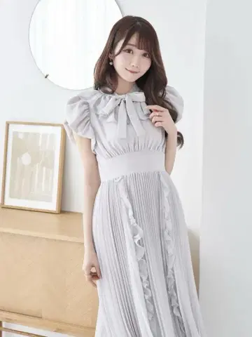 rosemuse chiffon pleated dress 원피스 그레이