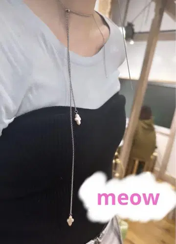 yumi meow 크로스 트윈 스테인리스 목걸이 쉘 크로스 새상품