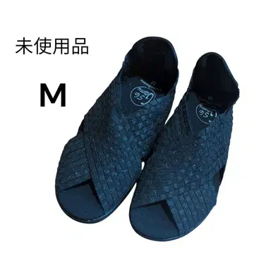 [미사용품] 고무고무 G-56 블랙 크로스 스트랩 샌들 M 사이즈
