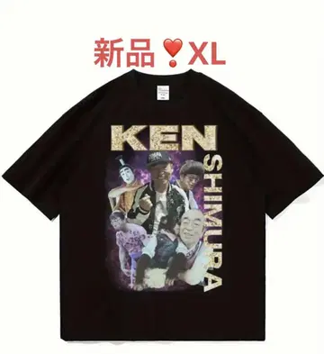 새상품 시무라 켄 KEN SHIMURA 블랙 티셔츠 멋짐 XL 사이즈