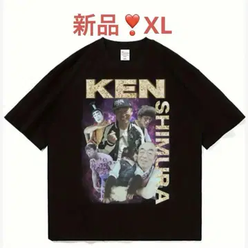 새상품 시무라 켄 KEN SHIMURA 블랙 티셔츠 멋짐 XL 사이즈