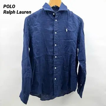 빅 POLO RALPH LAUREN 린넨 셔츠 네이비 긴팔