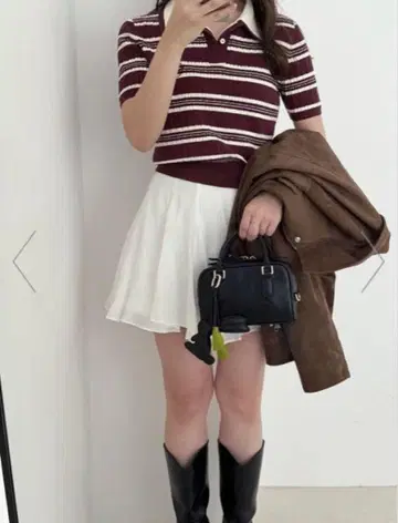 스나이델 원포인트 레이어드 폴로 니트 풀오버