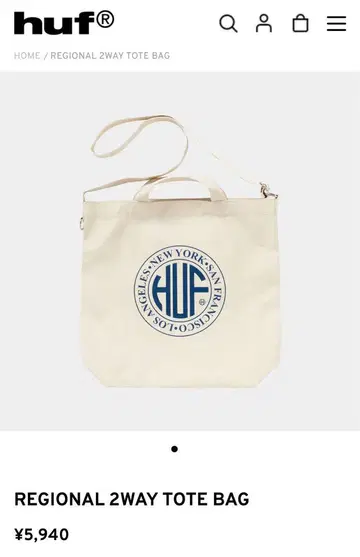 HUF REGIONAL 2WAY TOTE BAG 토트백