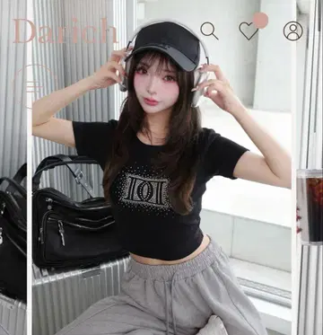 다리치 샤이니 DD 로고 컴팩트 티셔츠