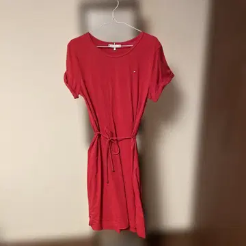 TOMMY HILFIGER 빨간색 반팔 원피스 L