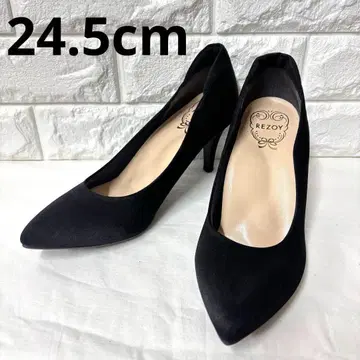 [REZOY] 하이힐 블랙 24.5cm 스웨이드 새상품급 핑힐82