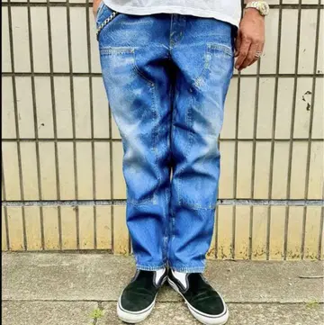 US 산겐자야 Fake Double Knee 이지 팬츠 더블니