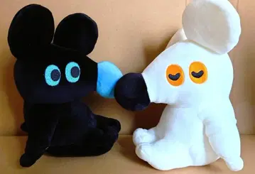 umao 단짝 쥐 VINYL 복권 봉제 인형 블랙 화이트
