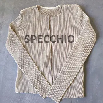 SPECCHIO 스페치오 플리츠 자켓 긴팔 베이지 일본제