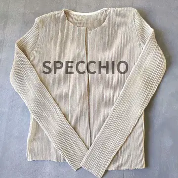 새상품급 SPECCHIO 스페치오 플리츠 자켓 긴팔 베이지