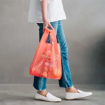 DEAN & DELUCA 쇼핑백 코랄 오렌지 [수량 한정]