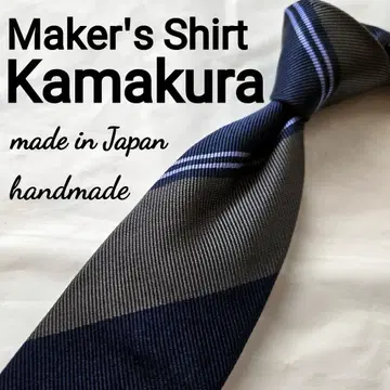 새상품급 Maker's Shirt Kamakura 넥타이 코튼 & 실크