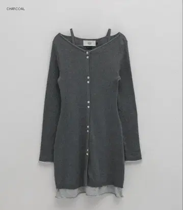 TALLI LAYERED KNIT DRESS 원피스 차콜