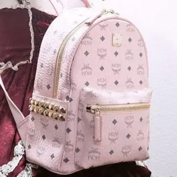 MCM 스터드 핑크 백팩