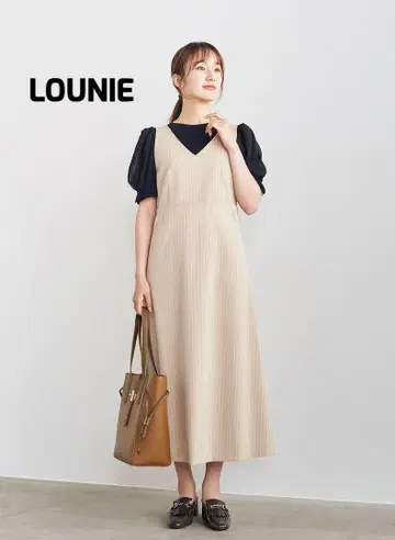 LOUNIE 루니 A라인 오버롤 스커트
