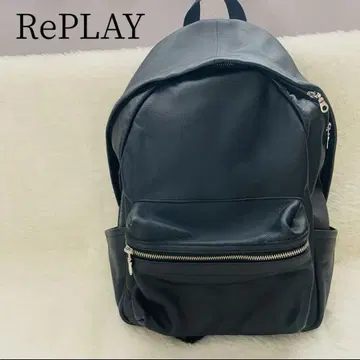 RePLAY 리플레이 슈링크 가죽 백팩 CTHY 블랙