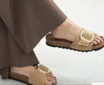 [ VINILO/비닐로 ] FRINGE SANDAL 베이지
