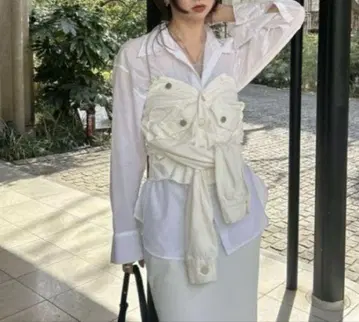 FRAY I.D 프레이아이디 데님 뷔스티에 벨트