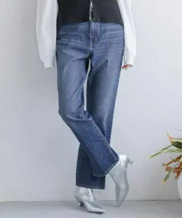 슬릿 데님 팬츠