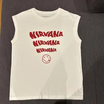NIRVANA 슬리브리스 T셔츠 화이트