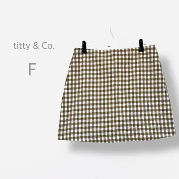 [ titty & Co ] 깅엄 체크 미니 스커트 Y2K 페티코트 부착