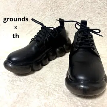 새상품급 grounds th 가죽 스니커즈 블랙 미키오 사카베 28.0