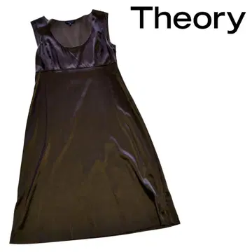 새상품급 theory 띠어리 실크 원피스 슬리브리스 광택