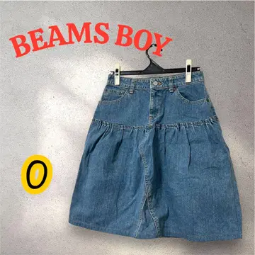 BEAMS BOY 빔즈 보이 데님 플레어 스커트 사이즈 0