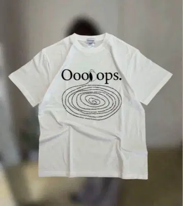 Ooooops Spilling coffee tee white L