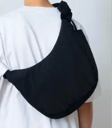 SINSS 나일론 개더 미니 숄더백 블랙