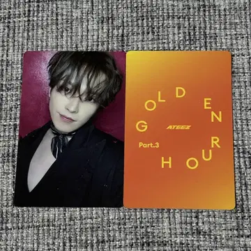 ATEEZ GOLDEN HOUR PT.3 유럽 한정판 트레이딩 카드 홍준