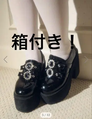 bubbles 더블 버클 통굽 신발 13cm