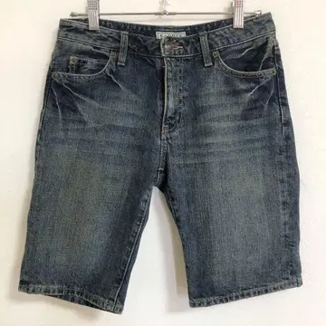 SAGRES 하프 팬츠 데님 로우라이즈 숏팬츠 a4089