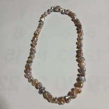 담수 펄 목걸이 오로라색