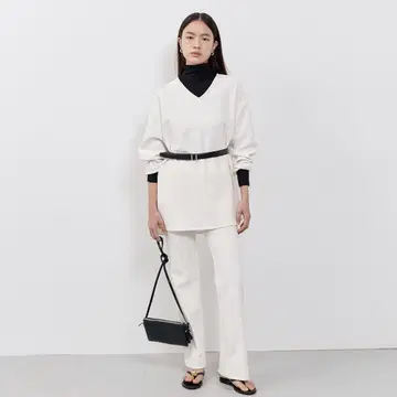 택 포함 하자품 YONFA 쿠코 부츠컷 MILK XS 24 FW
