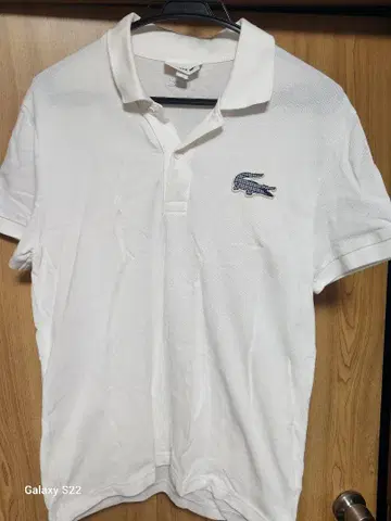 Lacoste 화이트 피케 셔츠 US M